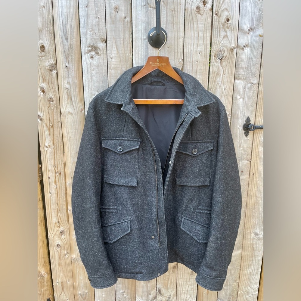 Mens Zenga Wool Blend Coat Large